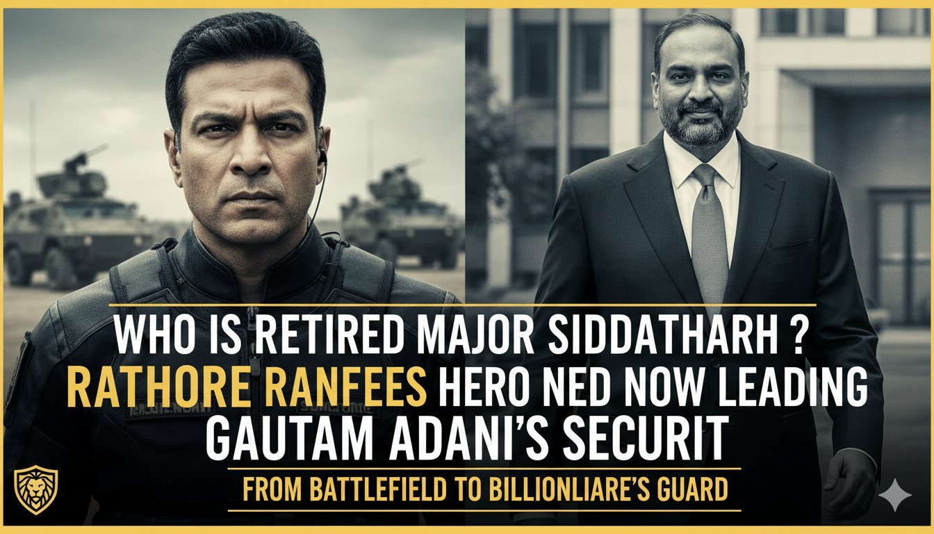 रिटायर्ड मेजर सिद्धार्थ राठौड़ पैरा एसएफ यूनिफॉर्म में, अब अदाणी ग्रुप सिक्योरिटी लीडर