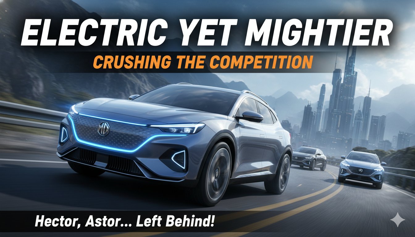 एमजी विंडसर ईवी कार की इमेज जो कंपनी की अन्य कारों से आगे निकल रही है।