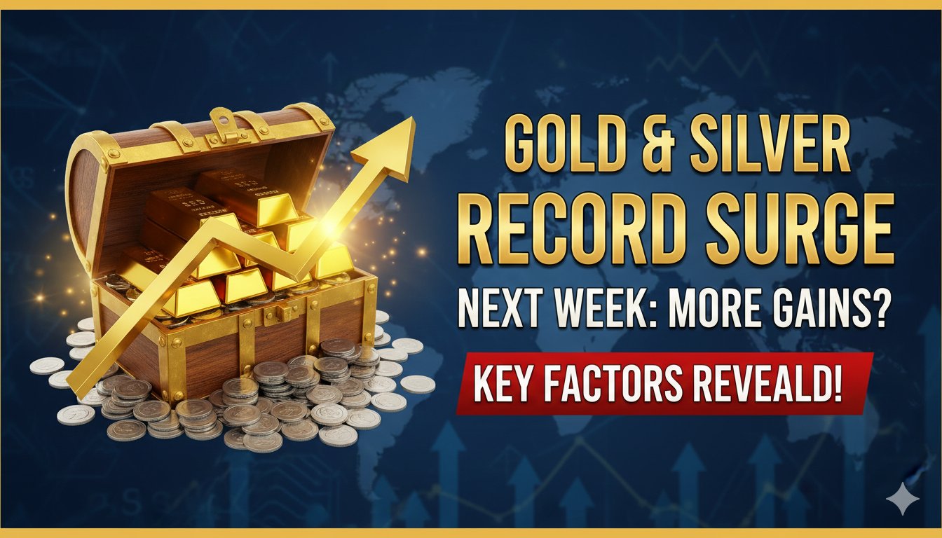 सोने और चांदी की सलाखों के साथ बढ़ती कीमत चार्ट