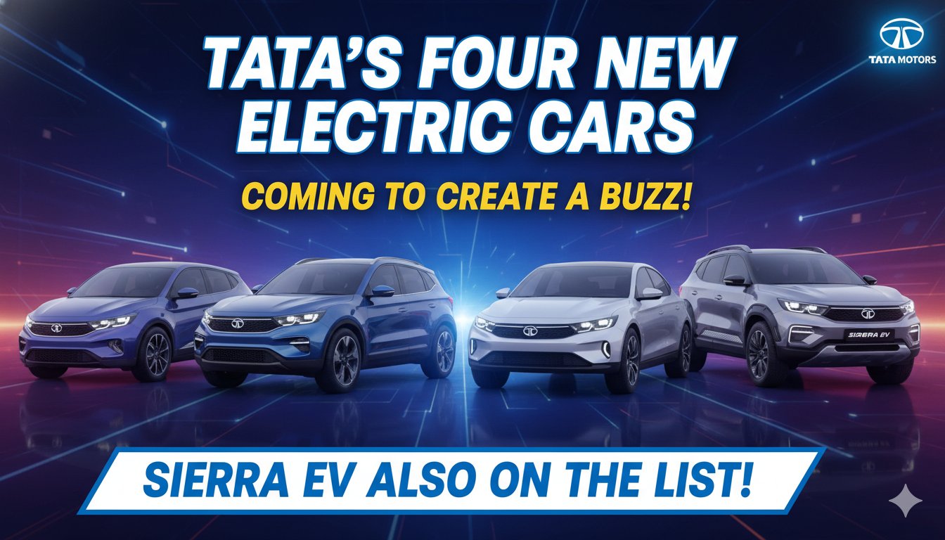 टाटा की आगामी इलेक्ट्रिक कारों की लाइनअप जिसमें सिएरा ईवी शामिल है