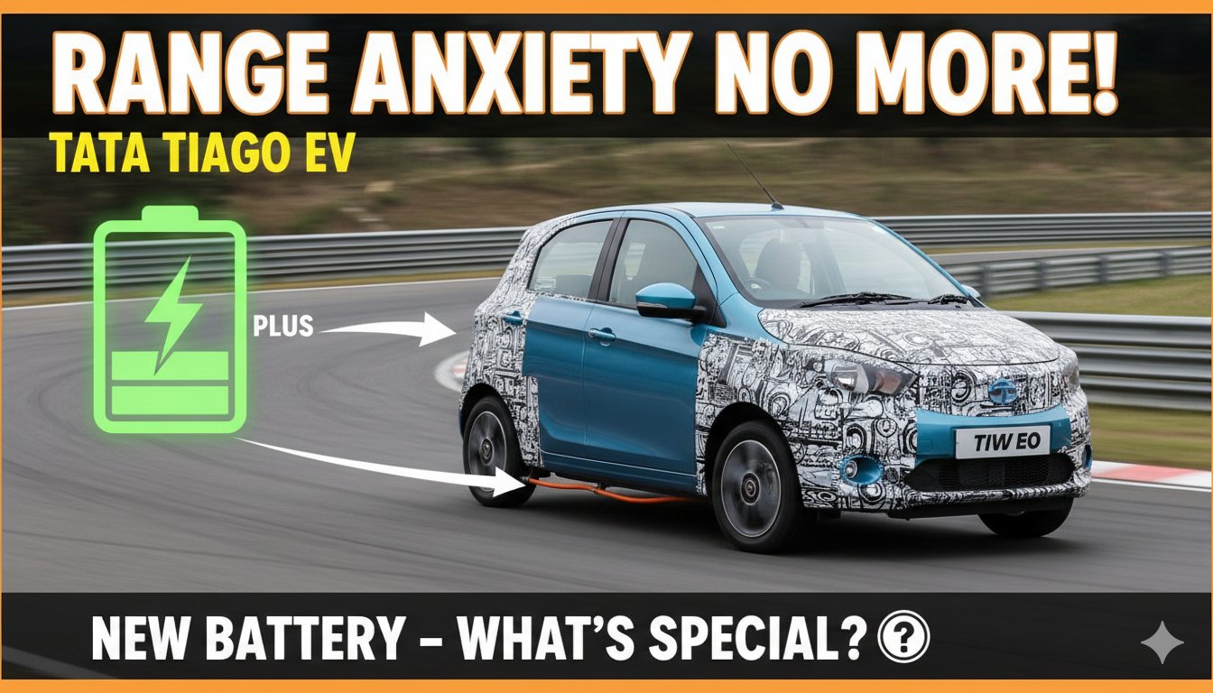 Tata Tiago EV facelift spied testing with camouflaged body and new battery hints on Indian roads