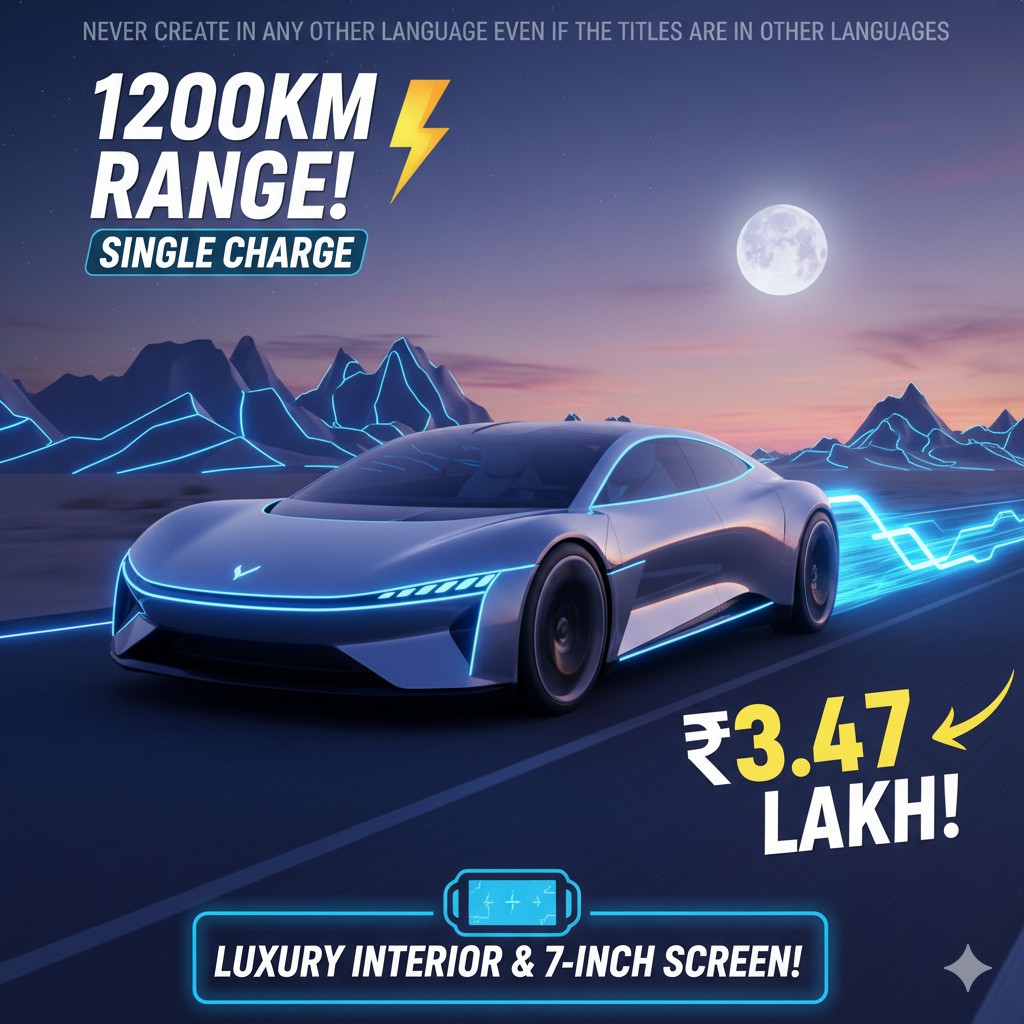 Alt Text for featured image : Bestune Xiaoma mini electric car with 1200 km range on single charge priced at Rs 3.47 lakh featuring 7-inch screen