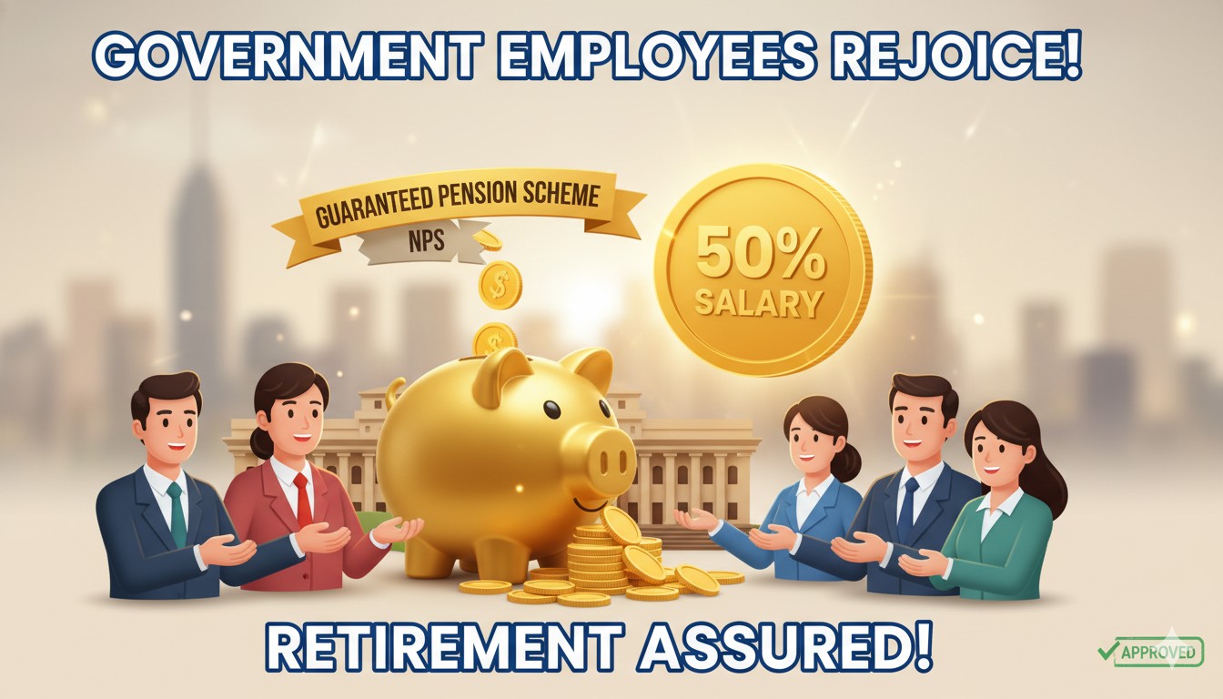सरकारी कर्मचारियों को यूनिफाइड पेंशन स्कीम के तहत 50% सैलरी गारंटीड पेंशन