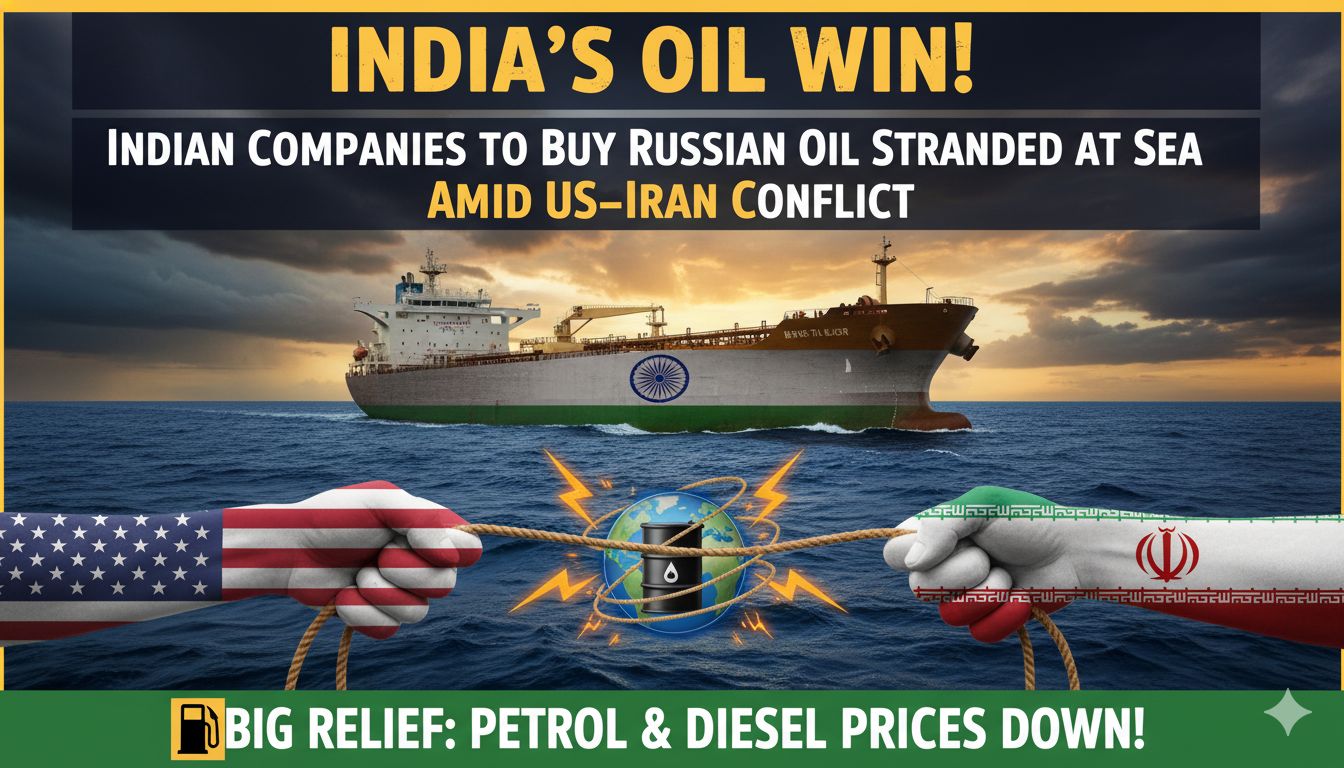 अमेरिका-ईरान युद्ध के बीच समुद्र में फंसे रूसी तेल टैंकर और भारतीय पोर्ट पर पहुंचते क्रूड ऑयल की तस्वीर, ऊर्जा संकट में राहत का प्रतीक